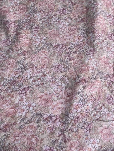 Vtg Concord Cotton Fabric Country Florals Pink Peach By the Half Yard 44/45 Wide - Picture 2 of 4