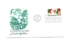 2064 Christmas 1983, Santa, ArtCraft FDC