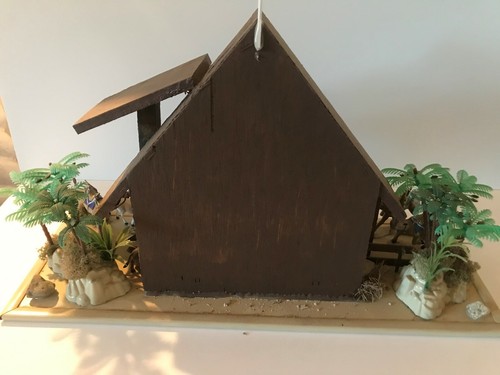 1970's Vintage Christmas Nativity Scene Hand Painted (Wooden Stable) - Picture 10 of 10