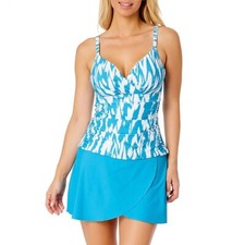 Anne Cole Limited Edition Women's Tankini Top Size M Turquoise NO TAGS