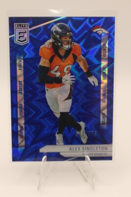 Alex Singleton Blue Status 811/875 Denver Broncos Donruss Elite 2024