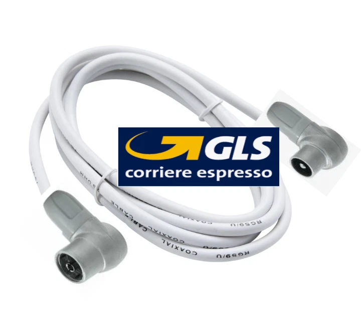 Cavo ANTENNA TV da 0,5MT a 20mT M/F- M/M 90° Schermato su misura artigianale IEC