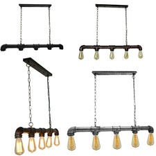 5 Flammig Rohr Hängelampe Industrial Pendelleuchte E27 für Cafe Bar