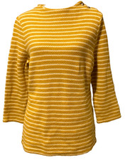 Talbots Womens Long Sleeve Dimensional Weave 100 Cotton Sweater sz. L
