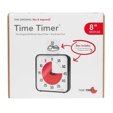 Time Timer 60 Minute Visual Timer 8" Plastic (TTMTT08BW)