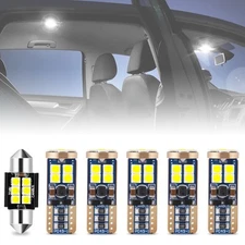 Fit 09-22 Toyota Corolla Interior Dome License Plate Cargo Map Light Bulbs 6 Pcs