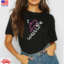 Westlife I Love Westlife Women Black T Shirt Pop Tour Fan Tee 2026