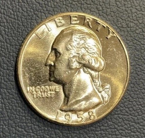1958 P Washington Quarter - Brilliant Uncirculated - 90% Silver