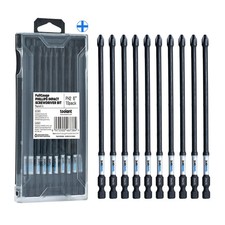 6 Inch Long Phillips Bit 2 Magnetic anti Slip Impact Screwdriver Bits Set,10Pcs