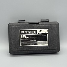 VINTAGE CRAFTSMAN 34800 19Pc 6Pt Socket Wrench Set 1/4" Drive MADE IN USA