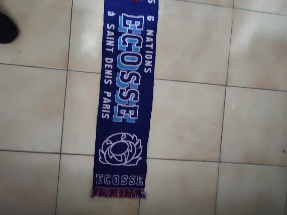 ECHARPE DE SUPPORTER RUGBY FRANCE VS ECOSSE TOURNOI 6 NATIONS 2011 BEL ETAT - Photo 4/4