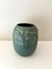 Antique Rookwood Vase 2174 dated 1920 Matte Green over Blue Hand Incised Rooks