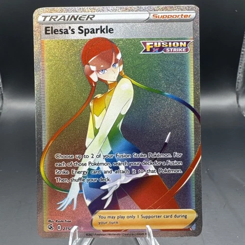 Elesa's Sparkle 275/264 Pokemon Fusion Strike Secret Rare Rainbow  Holo