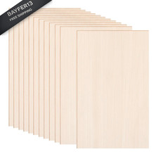 12 Pack Basswood Sheets 12 x 8 x 1/13 Inch Thin Plywood 12 x 8 inch, wood 