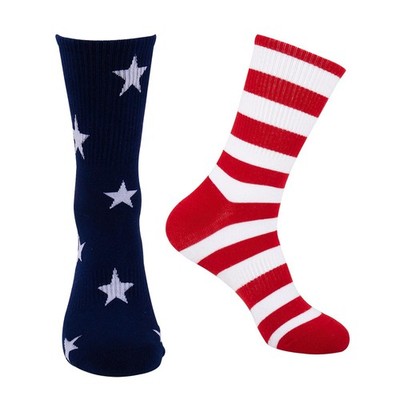 Evankin American Flag Socks Patriotic USA Funny One Size, Style-4 