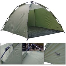 Pop Up Fishing Shelter Tent Carp Bivvy Quick Setup System 1/2 Person 205x205cm