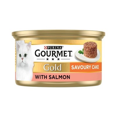 Gold Savoury Cake Nassfutter für Katzen, Lachs 85g