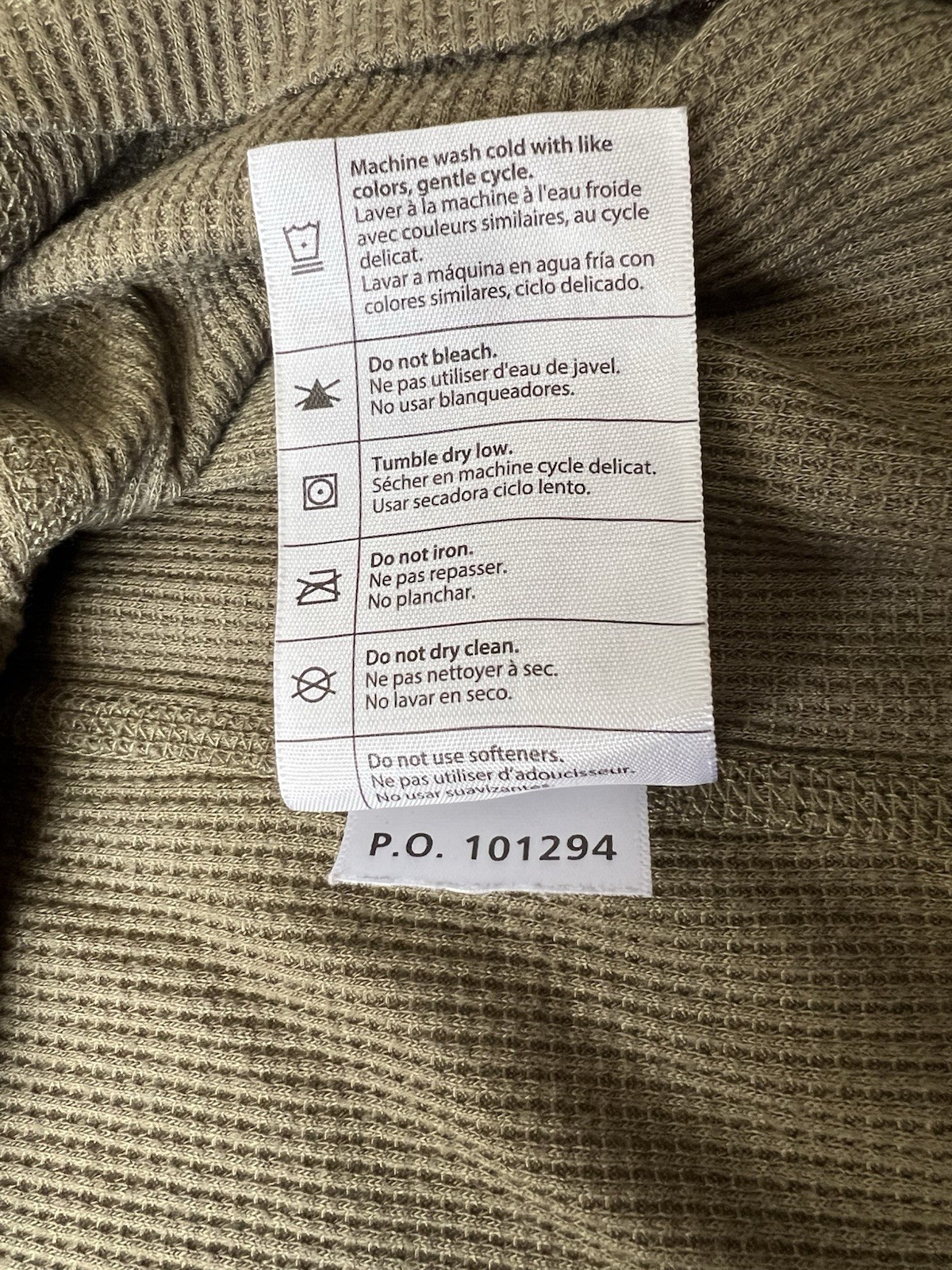 Carhartt Shirt Mens 4XL Waffle Knit Thermal Long Sleeve Force Green Casual Work thumbnail 7