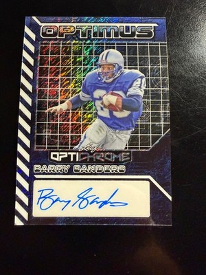 2025 Leaf OptiChrome BLUE SHIMMER Optimus Auto #OA-BS1 Barry Sanders (1/1)