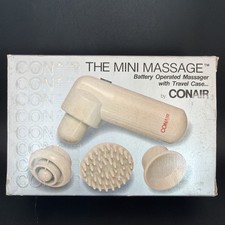 Conair The Mini Massage Travel HM12 Vintage 1981 Complete Tested Works 2 Speeds