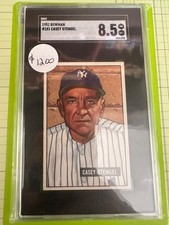 1951 Bowman #181 Casey Stengel SGC 8.5