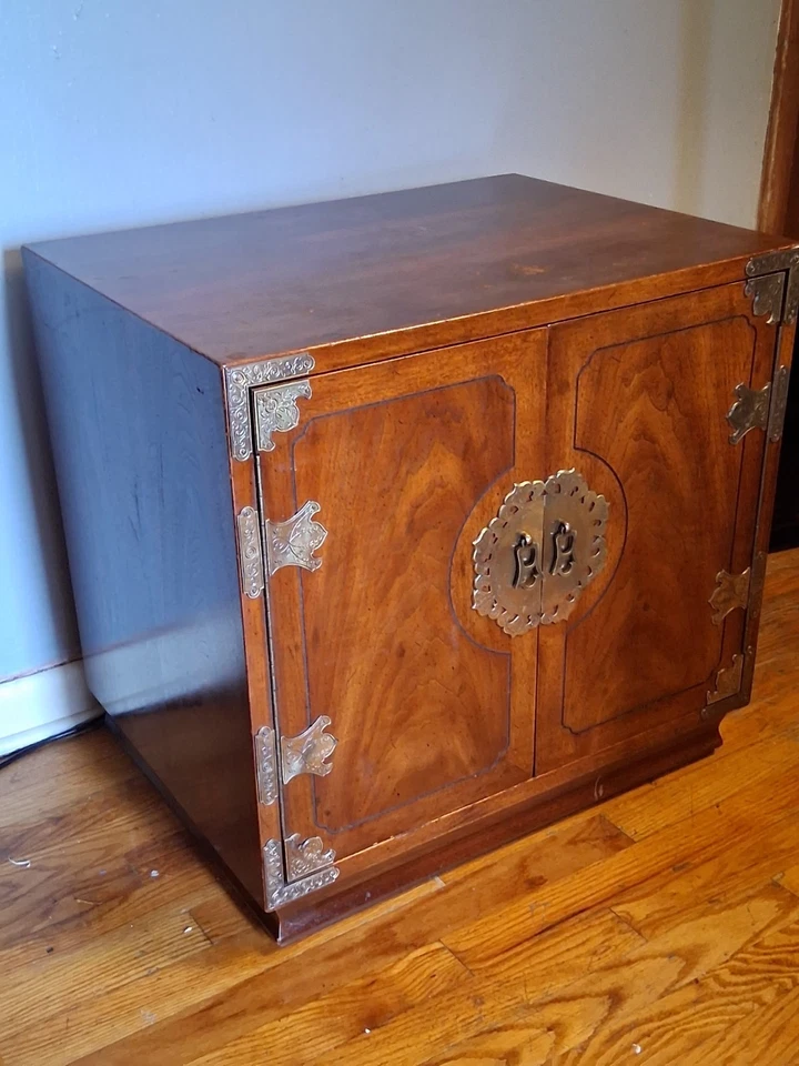 mesita de noche antigua juego de 2 madera Foto 3 de 3