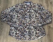 Robert Graham Vtg Geometric Print Button-Up Designer Shirt Men's Large