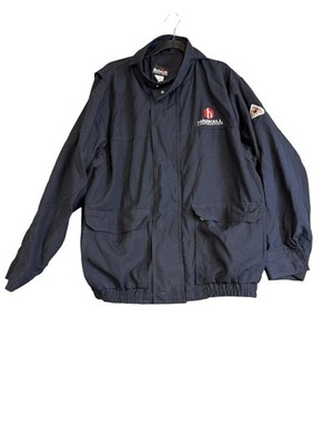 Bulwark Jacket Mens Large Navy Blue Flame Resistant FR Haskell Workwear Nomex