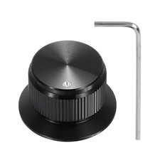Aluminium Potentiometer Knobs 1/4" Volume Tone Control Top Hats Black