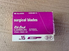 Bard-Parker No. 15 Rib-Back Carbon Steel Surgical Blades Sterile Single-Use 50ct