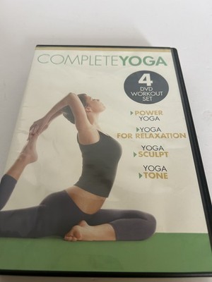 Complete Yoga 4 DVD Workout Set Power Relaxation Sculpt Tone Fitness Exercise