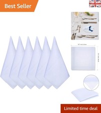 Klassisches 6 St&uuml;ck Baumwolle Taschentuch Set f&uuml;r M&auml;nner - weich und stilvoll 16" Quadrate
