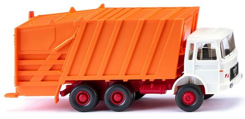 Camión de basura Wiking 063805 1/87 1967-72, blanco y naranja | Condition: New