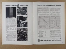 1967 US Steel H-Piles One Oliver Plaza Pittsburgh PA vintage print Ad