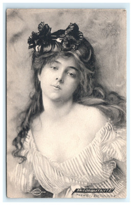 Antique 1900s Postcard Evelyn Nesbit The Debutante Campbell Art Co Gibson Girl