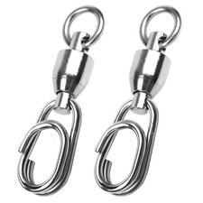 High Strength Snap Swivel Stainless Split Rings Fishing Swivel Freshwater Bal...