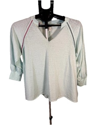 Live Well Lifestyle Mint Green Contrast Stitch Shirt Size S Casual Basic