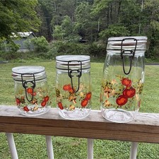 3pc ARC Spice of life  Glass Kitchen Canister...