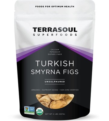 Organic Smyrna Turkish Figs, 2 Lbs - No Added Sugar | Healthy Snack