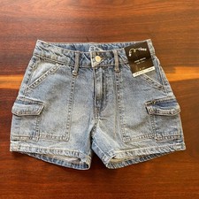 Art Class Girls Jean Shorts Cargo Pockets Blue Spring Summer Size 8 NWT