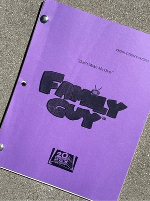 Family Guy 2004 Production Used Table Draft Script Dont Make Me Over FAMILY BAND