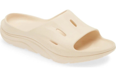 NWT Hoka One Ora Recovery Slide 3 Vanilla Cream Slip On Sandals Mens / Womens