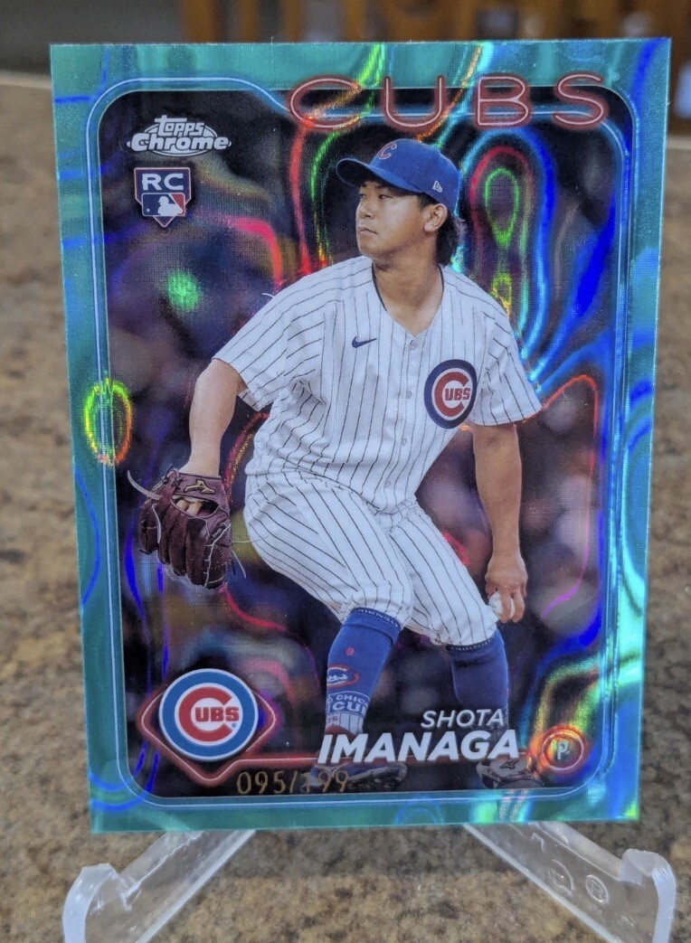 2024 Topps Chrome Shota Imanaga RC #121 Aqua RayWave Refractor /199 Cubs