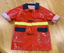 2008 Imaginarium Childs Fireman Costume/ Rain Coat Sz In Photos Needs Cleaning
