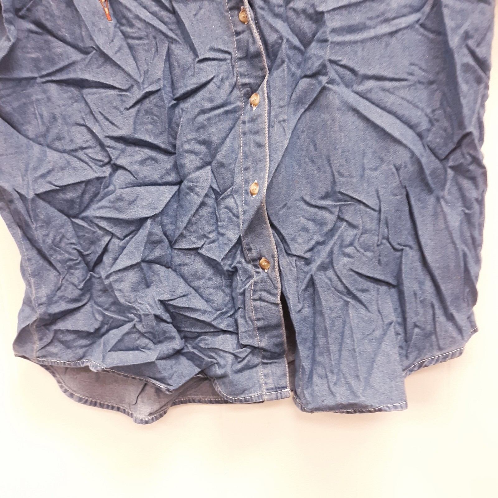 Basic Editions Womens Decorated Button up short S… - image 8