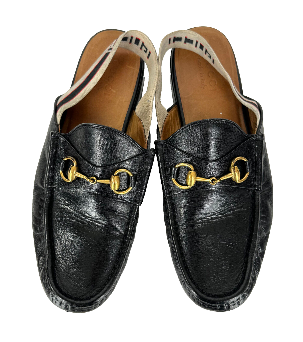 Gucci Auth Men 9.5 US 9 UK 43 EU Black Horsebit Stretch Gucci Auth Men 9.5 US 9 UK 43 EU Black Horsebit Stretch
