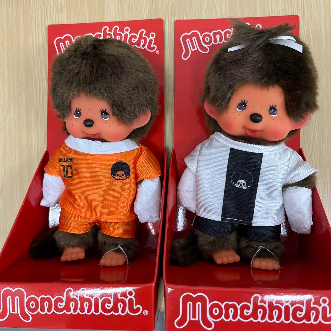 Sekiguchi Soccer Uiform Style Monchhichi Plush Toy S Size Set of 2