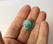 Sterling Silver Turquoise Ring Size 6.75