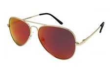 Unisex Pilot UV400 Protection Lens TAC Polarized Driving Sunglasses GOLD/RED