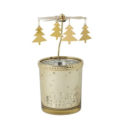 Lanterne Villeroy & Boch Hiver Collage – Verre Doré, 13cm, Décoration Noël